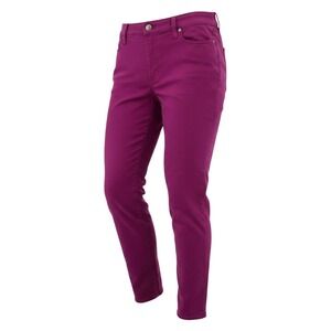 Talbots Magenta Pink Slim Ankle Jeans High Rise Slim Fit Stretch EUC